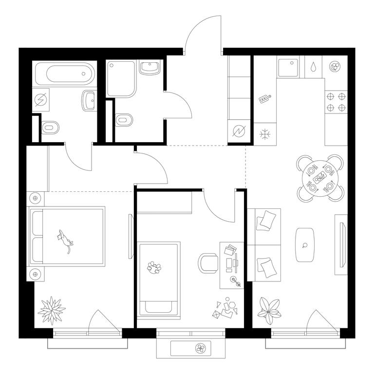 2-BD Apartment Sale, 56.11平方米 at Ilinskie Luga, Zapovednaya Street, 1, posyolok Ilyinskoye-Usovo, Krasnogorsk City District, Moscow Region, Russia #1 2-BD Apartment Sale, 56.11平方米 at Ilinskie Luga, Zapovednaya Street, 1, posyolok Ilyinskoye-Usovo, Krasnogorsk City District, Moscow Region, Russia #1