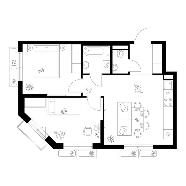 2-BD Apartment Sale, 51.42平方米 at Ilinskie Luga, Zapovednaya Street, 1, posyolok Ilyinskoye-Usovo, Krasnogorsk City District, Moscow Region, Russia #1 2-BD Apartment Sale, 51.42平方米 at Ilinskie Luga, Zapovednaya Street, 1, posyolok Ilyinskoye-Usovo, Krasnogorsk City District, Moscow Region, Russia #1