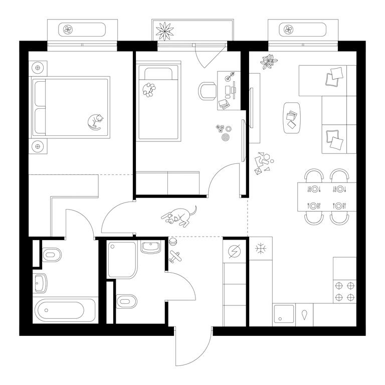 2-BD Apartment Sale, 57.2 sq. m. at Ilinskie Luga, Zapovednaya Street, 1, posyolok Ilyinskoye-Usovo, Krasnogorsk City District, Moscow Region, Russia #1 2-BD Apartment Sale, 57.2 sq. m. at Ilinskie Luga, Zapovednaya Street, 1, posyolok Ilyinskoye-Usovo, Krasnogorsk City District, Moscow Region, Russia #1