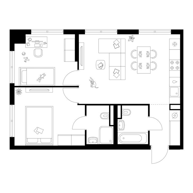 2-BD Apartment Sale, 54.1 sq. m. at Ilinskie Luga, Zapovednaya Street, 1, posyolok Ilyinskoye-Usovo, Krasnogorsk City District, Moscow Region, Russia #1 2-BD Apartment Sale, 54.1 sq. m. at Ilinskie Luga, Zapovednaya Street, 1, posyolok Ilyinskoye-Usovo, Krasnogorsk City District, Moscow Region, Russia #1