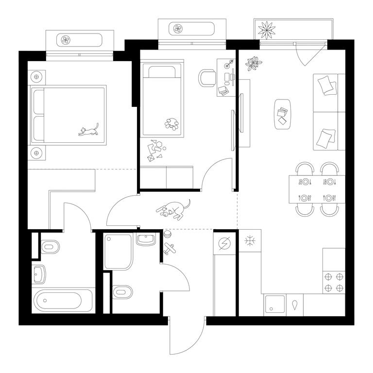 2-BD Apartment Sale, 56.5 sq. m. at Ilinskie Luga, Zapovednaya Street, 1, posyolok Ilyinskoye-Usovo, Krasnogorsk City District, Moscow Region, Russia #1 2-BD Apartment Sale, 56.5 sq. m. at Ilinskie Luga, Zapovednaya Street, 1, posyolok Ilyinskoye-Usovo, Krasnogorsk City District, Moscow Region, Russia #1