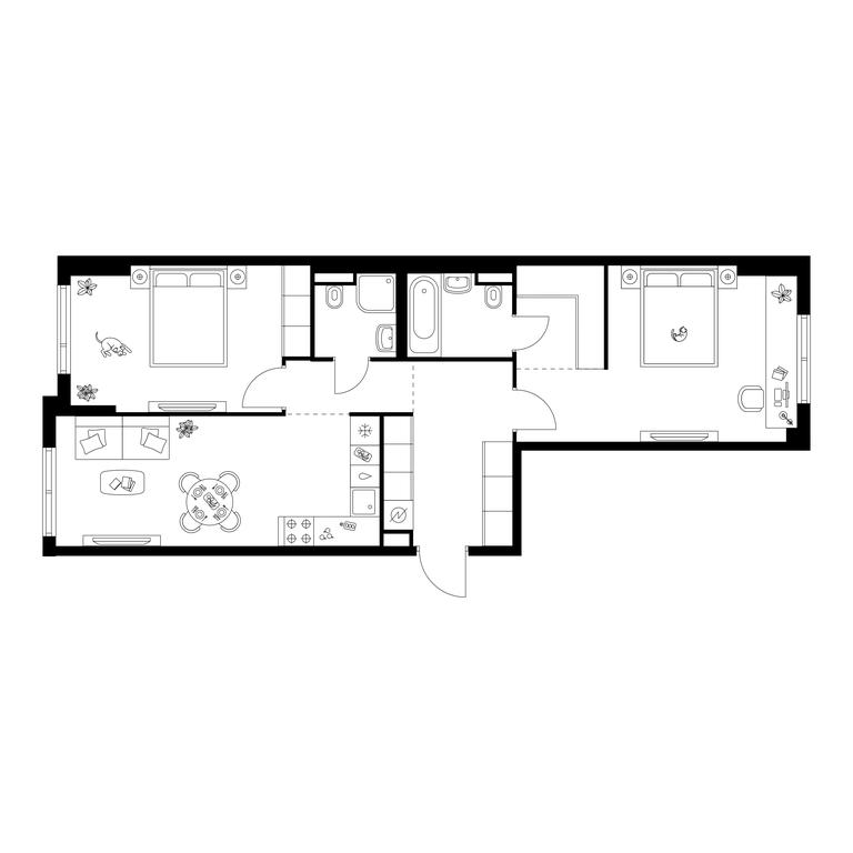 2-BD Apartment Sale, 68.52 sq. m. at Ilinskie Luga, Zapovednaya Street, 1, posyolok Ilyinskoye-Usovo, Krasnogorsk City District, Moscow Region, Russia #1 2-BD Apartment Sale, 68.52 sq. m. at Ilinskie Luga, Zapovednaya Street, 1, posyolok Ilyinskoye-Usovo, Krasnogorsk City District, Moscow Region, Russia #1