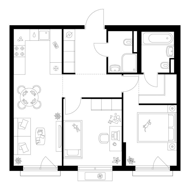 2-BD Apartment Sale, 56.84 sq. m. at Ilinskie Luga, Zapovednaya Street, 1, posyolok Ilyinskoye-Usovo, Krasnogorsk City District, Moscow Region, Russia #1 2-BD Apartment Sale, 56.84 sq. m. at Ilinskie Luga, Zapovednaya Street, 1, posyolok Ilyinskoye-Usovo, Krasnogorsk City District, Moscow Region, Russia #1