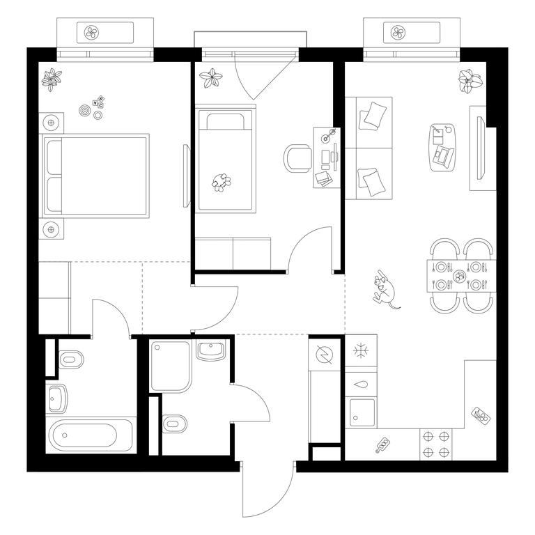2-BD Apartment Sale, 59.48平方米 at Ilinskie Luga, Zapovednaya Street, 1, posyolok Ilyinskoye-Usovo, Krasnogorsk City District, Moscow Region, Russia #1 2-BD Apartment Sale, 59.48平方米 at Ilinskie Luga, Zapovednaya Street, 1, posyolok Ilyinskoye-Usovo, Krasnogorsk City District, Moscow Region, Russia #1