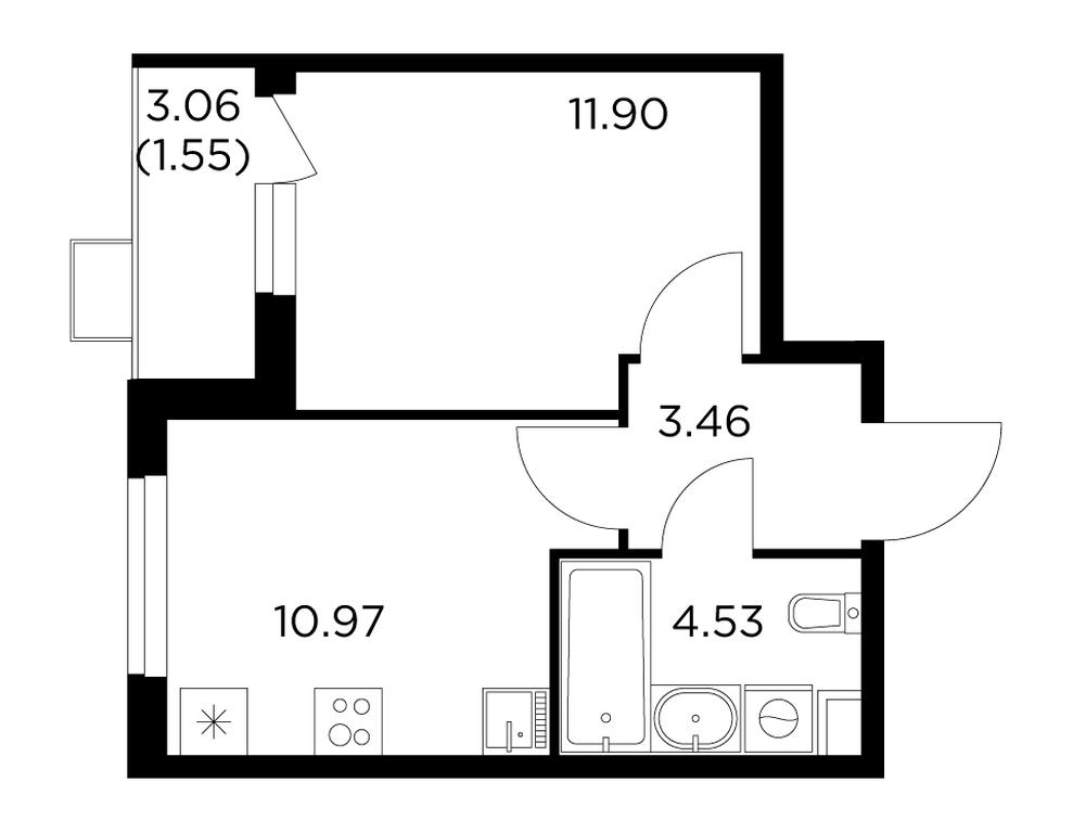 1-BD Apartment Sale, 32.39 sq. m. at Novoe Pushkino, mikrorayon Novoye Pushkino, Pushkino, Moscow Region, Russia #1 1-BD Apartment Sale, 32.39 sq. m. at Novoe Pushkino, mikrorayon Novoye Pushkino, Pushkino, Moscow Region, Russia #1