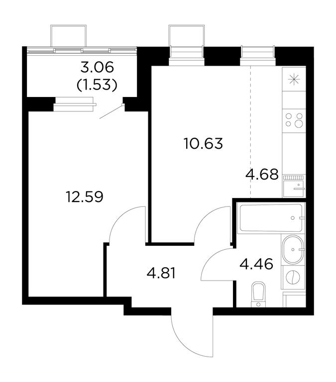1-BD Apartment Sale, 38.7 sq. m. at Novoe Pushkino, mikrorayon Novoye Pushkino, Pushkino, Moscow Region, Russia #1 1-BD Apartment Sale, 38.7 sq. m. at Novoe Pushkino, mikrorayon Novoye Pushkino, Pushkino, Moscow Region, Russia #1