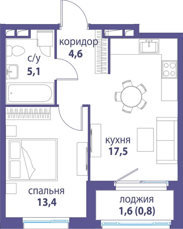 Продажа 1-комн. квартиры, 41,4 м² в ЖК «Символ», проезд Невельского, 6к1, Москва, Россия #1 Продажа 1-комн. квартиры, 41,4 м² в ЖК «Символ», проезд Невельского, 6к1, Москва, Россия #1