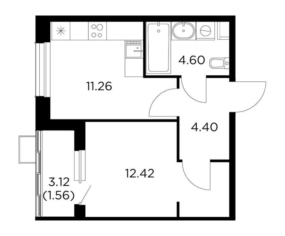 1-BD Apartment Sale, 34.24 sq. m. at Novoe Pushkino, mikrorayon Novoye Pushkino, Pushkino, Moscow Region, Russia #1 1-BD Apartment Sale, 34.24 sq. m. at Novoe Pushkino, mikrorayon Novoye Pushkino, Pushkino, Moscow Region, Russia #1