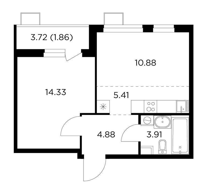 1-BD Apartment Sale, 41.3 sq. m. at Novoe Pushkino, mikrorayon Novoye Pushkino, Pushkino, Moscow Region, Russia #1 1-BD Apartment Sale, 41.3 sq. m. at Novoe Pushkino, mikrorayon Novoye Pushkino, Pushkino, Moscow Region, Russia #1