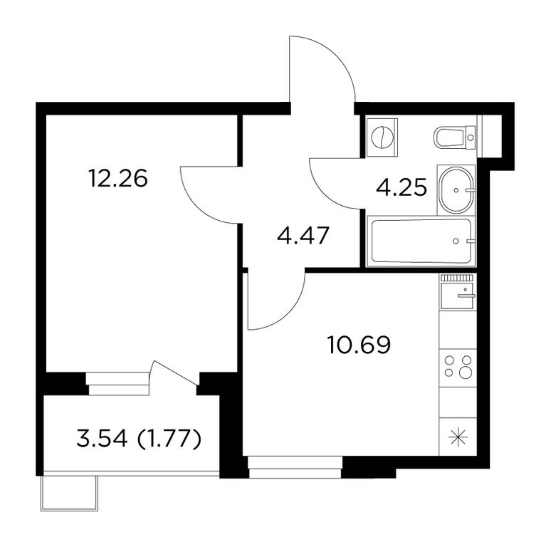 1-BD Apartment Sale, 33.5平方米 at Novoe Pushkino, mikrorayon Novoye Pushkino, Pushkino, Moscow Region, Russia #1 1-BD Apartment Sale, 33.5平方米 at Novoe Pushkino, mikrorayon Novoye Pushkino, Pushkino, Moscow Region, Russia #1