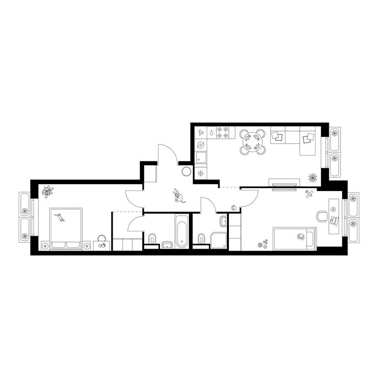 2-BD Apartment Sale, 62.77 sq. m. at Ilinskie Luga, Zapovednaya Street, 1, posyolok Ilyinskoye-Usovo, Krasnogorsk City District, Moscow Region, Russia #1 2-BD Apartment Sale, 62.77 sq. m. at Ilinskie Luga, Zapovednaya Street, 1, posyolok Ilyinskoye-Usovo, Krasnogorsk City District, Moscow Region, Russia #1