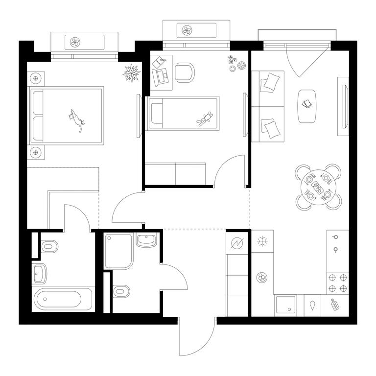 2-BD Apartment Sale, 57.25 sq. m. at Ilinskie Luga, Zapovednaya Street, 1, posyolok Ilyinskoye-Usovo, Krasnogorsk City District, Moscow Region, Russia #1 2-BD Apartment Sale, 57.25 sq. m. at Ilinskie Luga, Zapovednaya Street, 1, posyolok Ilyinskoye-Usovo, Krasnogorsk City District, Moscow Region, Russia #1