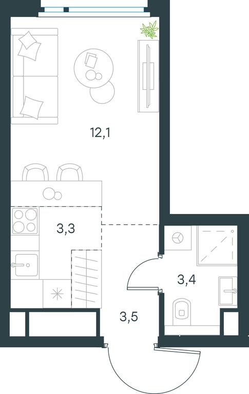 Продажа квартиры, 22,3 м² в ЖК «Левел Нижегородская», Перовское шоссе, 21с1, Москва, Россия #1 Продажа квартиры, 22,3 м² в ЖК «Левел Нижегородская», Перовское шоссе, 21с1, Москва, Россия #1