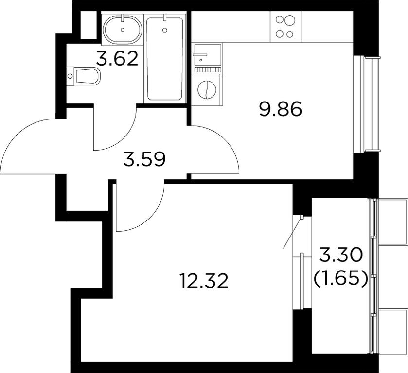 1-BD Apartment Sale, 30.9平方米 at Novoe Pushkino, mikrorayon Novoye Pushkino, Pushkino, Moscow Region, Russia #1 1-BD Apartment Sale, 30.9平方米 at Novoe Pushkino, mikrorayon Novoye Pushkino, Pushkino, Moscow Region, Russia #1
