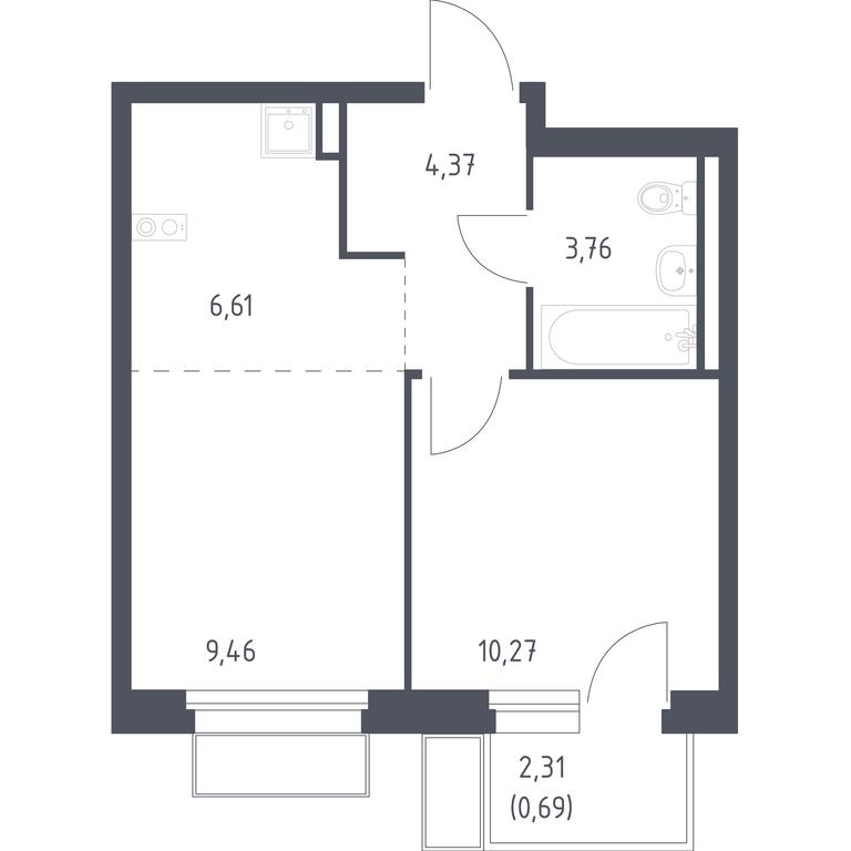 Apartment Sale, 35.16 sq. m. at Kvartal Marino, kvartal № 175, 1с1, Filimonkovskoye Municipal Formation, Moscow, Russia #1 Apartment Sale, 35.16 sq. m. at Kvartal Marino, kvartal № 175, 1с1, Filimonkovskoye Municipal Formation, Moscow, Russia #1