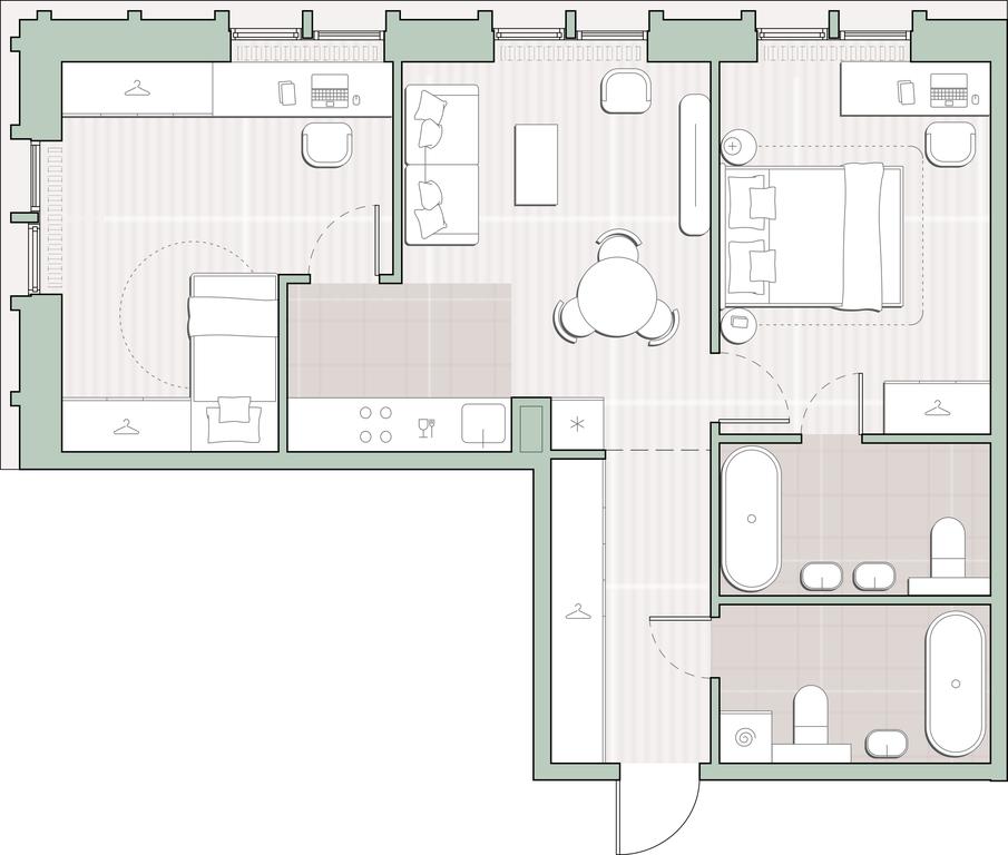 2-BD Apartment Sale, 64.27平方米 at Sreda na Kutuzovskom, Ivana Franko Street, Moscow, Russia #1 2-BD Apartment Sale, 64.27平方米 at Sreda na Kutuzovskom, Ivana Franko Street, Moscow, Russia #1
