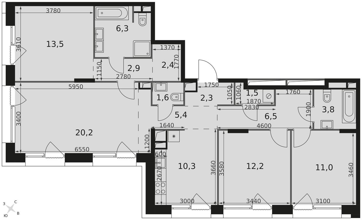 4-BD Apartment Sale, 99.9 sq. m. at The Lake, Snezhnaya Street, 22, Moscow, Russia #2 4-BD Apartment Sale, 99.9 sq. m. at The Lake, Snezhnaya Street, 22, Moscow, Russia #2
