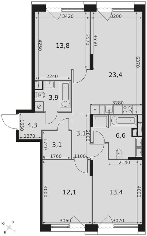 3-BD Apartment Sale, 83.7平方米 at The Lake, Snezhnaya Street, 22, Moscow, Russia #2 3-BD Apartment Sale, 83.7平方米 at The Lake, Snezhnaya Street, 22, Moscow, Russia #2