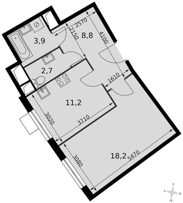 1-BD Apartment Sale, 46.3平方米 at Rimskiy, Rimskiy proyezd, 1, Settlement of Razvilka, Leninskiy City District, Moscow Region, Russia #2 1-BD Apartment Sale, 46.3平方米 at Rimskiy, Rimskiy proyezd, 1, Settlement of Razvilka, Leninskiy City District, Moscow Region, Russia #2