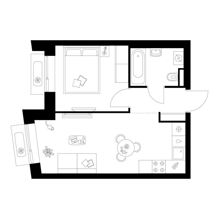 Продажа 1-комн. квартиры, 34,2 м² в ЖК «Саларьево парк», Саларьевская улица, 8к1, поселение Московский, Москва, Россия #1