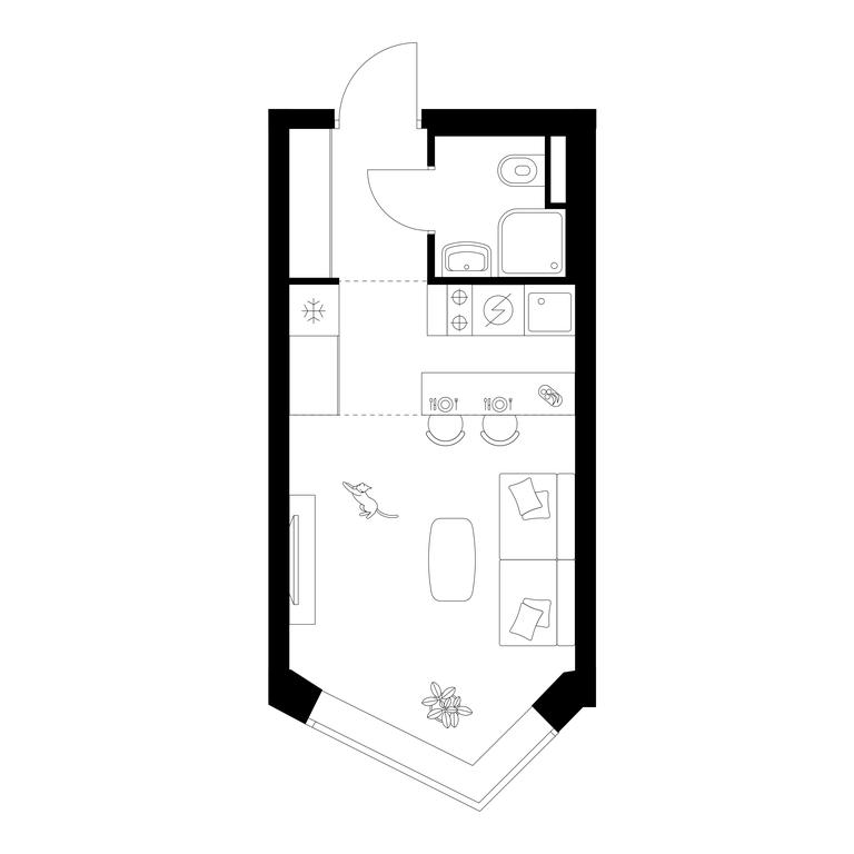 Apartment Sale, 22.5 sq. m. at Michurinskiy Park, Ozyornaya Street, 44А, Moscow, Russia #1
