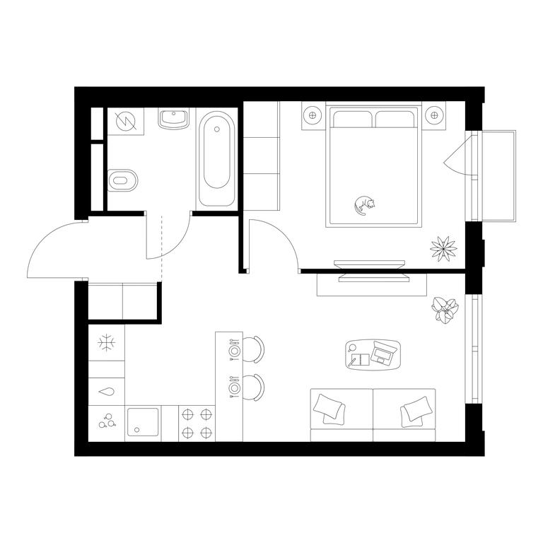 1-BD Apartment Sale, 33.4 sq. m. at Ilinskie Luga, Zapovednaya Street, 1, posyolok Ilyinskoye-Usovo, Krasnogorsk City District, Moscow Region, Russia #1 1-BD Apartment Sale, 33.4 sq. m. at Ilinskie Luga, Zapovednaya Street, 1, posyolok Ilyinskoye-Usovo, Krasnogorsk City District, Moscow Region, Russia #1