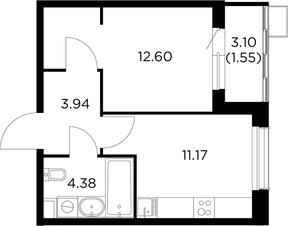 1-BD Apartment Sale, 33.5 sq. m. at Novoe Pushkino, mikrorayon Novoye Pushkino, Pushkino, Moscow Region, Russia #1 1-BD Apartment Sale, 33.5 sq. m. at Novoe Pushkino, mikrorayon Novoye Pushkino, Pushkino, Moscow Region, Russia #1