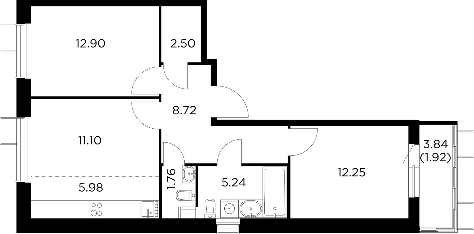 2-BD Apartment Sale, 61.9 sq. m. at Novoe Pushkino, mikrorayon Novoye Pushkino, Pushkino, Moscow Region, Russia #1 2-BD Apartment Sale, 61.9 sq. m. at Novoe Pushkino, mikrorayon Novoye Pushkino, Pushkino, Moscow Region, Russia #1