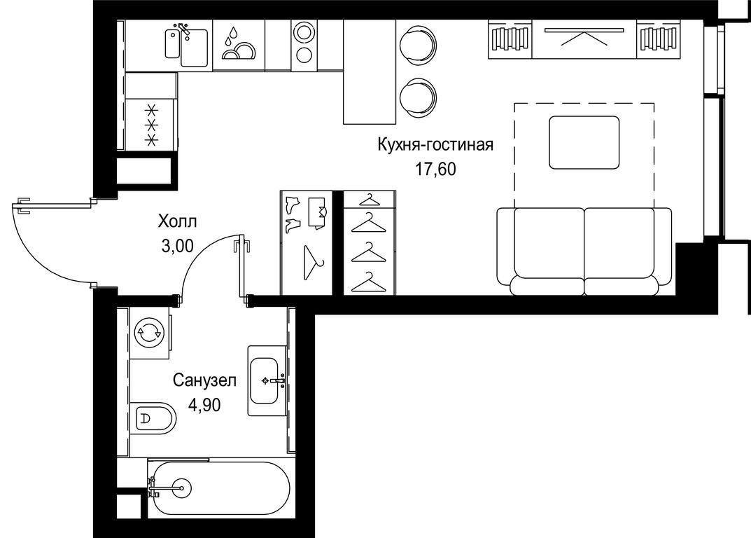 Apartment Sale, 25.5 sq. m. at Multikvartal CITYZEN, Vishnyovaya Street, Moscow, Russia #1 Apartment Sale, 25.5 sq. m. at Multikvartal CITYZEN, Vishnyovaya Street, Moscow, Russia #1