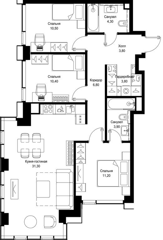 3-BD Apartment Sale, 86 sq. m. at Multikvartal CITYZEN, Vishnyovaya Street, Moscow, Russia #1 3-BD Apartment Sale, 86 sq. m. at Multikvartal CITYZEN, Vishnyovaya Street, Moscow, Russia #1