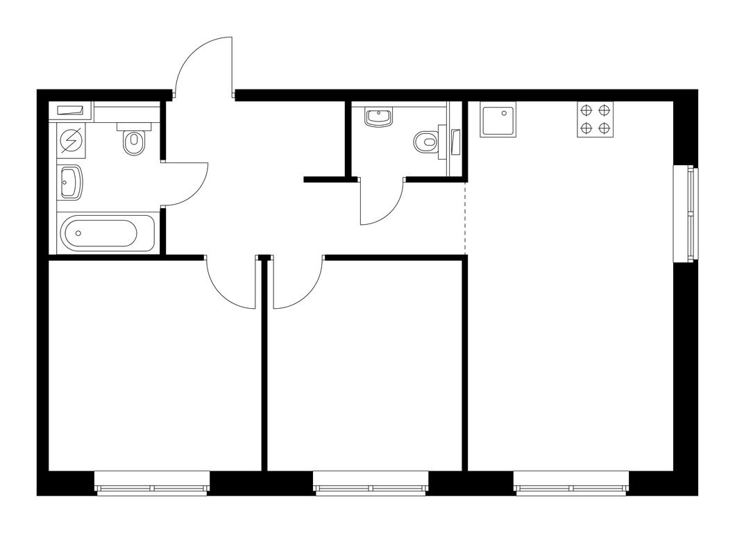 2-BD Apartment Sale, 58.2 sq. m. at Butovo Park 2, Butovo Park Residential Complex, Butovo Work Settlement, Leninskiy City District, Moscow Region, Russia #1 2-BD Apartment Sale, 58.2 sq. m. at Butovo Park 2, Butovo Park Residential Complex, Butovo Work Settlement, Leninskiy City District, Moscow Region, Russia #1
