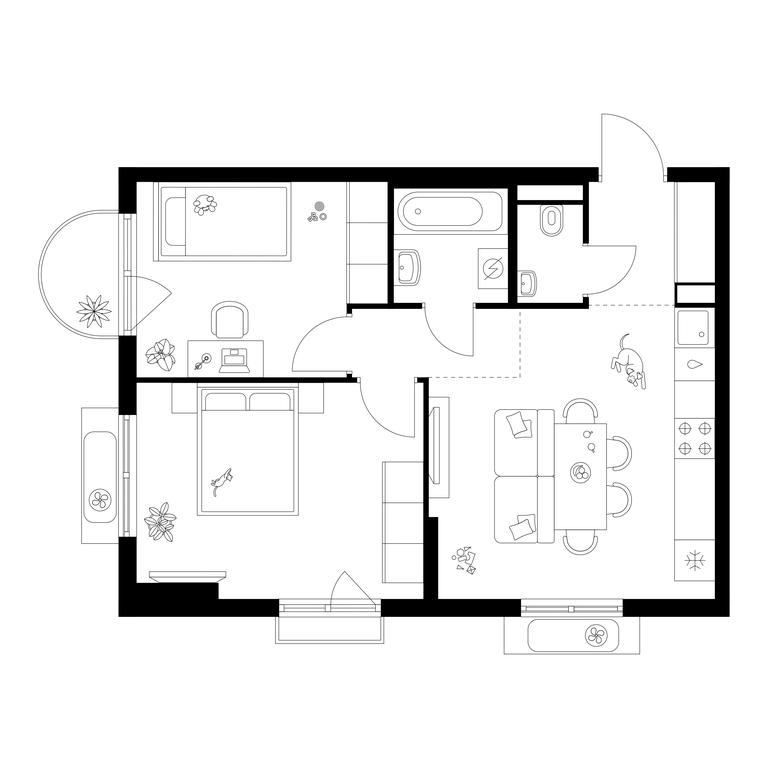 2-BD Apartment Sale, 51.4 sq. m. at Ilinskie Luga, Zapovednaya Street, 1, posyolok Ilyinskoye-Usovo, Krasnogorsk City District, Moscow Region, Russia #1 2-BD Apartment Sale, 51.4 sq. m. at Ilinskie Luga, Zapovednaya Street, 1, posyolok Ilyinskoye-Usovo, Krasnogorsk City District, Moscow Region, Russia #1
