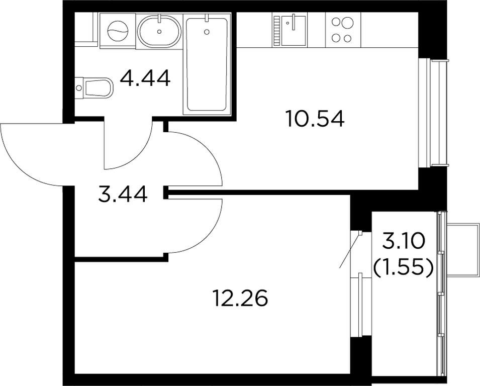 1-BD Apartment Sale, 32.1 sq. m. at Novoe Pushkino, mikrorayon Novoye Pushkino, Pushkino, Moscow Region, Russia #1 1-BD Apartment Sale, 32.1 sq. m. at Novoe Pushkino, mikrorayon Novoye Pushkino, Pushkino, Moscow Region, Russia #1
