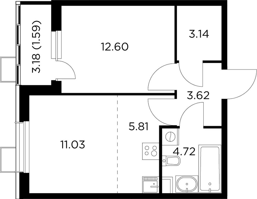 1-BD Apartment Sale, 42.6 sq. m. at Novoe Pushkino, mikrorayon Novoye Pushkino, Pushkino, Moscow Region, Russia #1 1-BD Apartment Sale, 42.6 sq. m. at Novoe Pushkino, mikrorayon Novoye Pushkino, Pushkino, Moscow Region, Russia #1