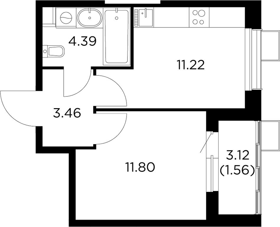 1-BD Apartment Sale, 32.3 sq. m. at Novoe Pushkino, mikrorayon Novoye Pushkino, Pushkino, Moscow Region, Russia #1 1-BD Apartment Sale, 32.3 sq. m. at Novoe Pushkino, mikrorayon Novoye Pushkino, Pushkino, Moscow Region, Russia #1