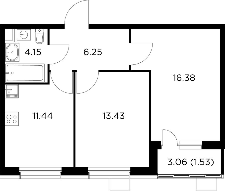2-BD Apartment Sale, 53.2平方米 at Novoe Pushkino, mikrorayon Novoye Pushkino, Pushkino, Moscow Region, Russia #1 2-BD Apartment Sale, 53.2平方米 at Novoe Pushkino, mikrorayon Novoye Pushkino, Pushkino, Moscow Region, Russia #1