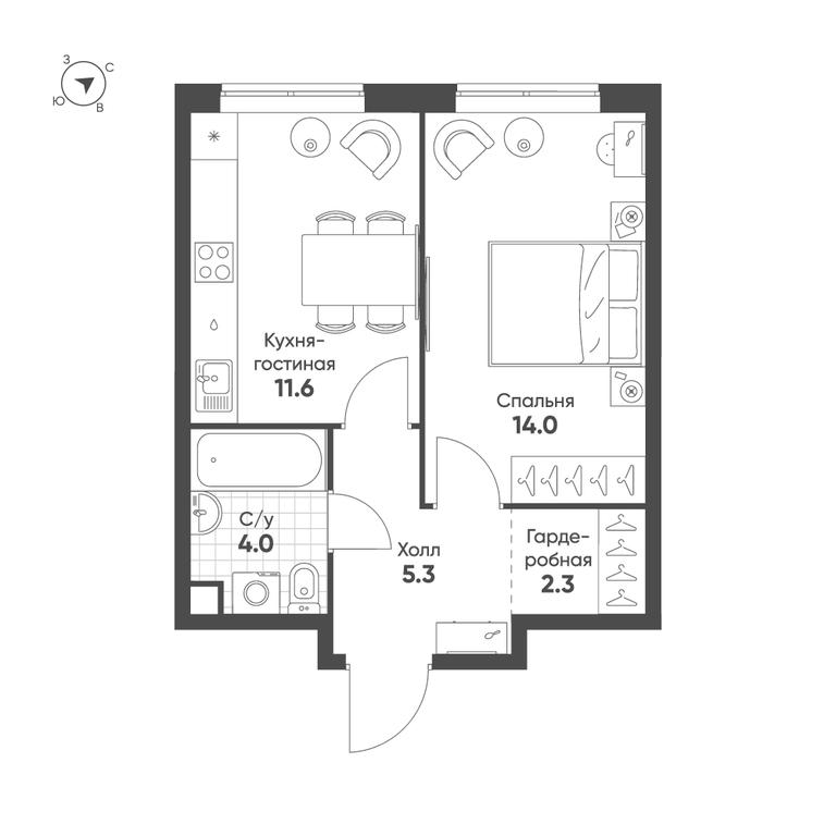 1-BD Apartment Sale, 37.2 sq. m. at Sokolinn Park, 3rd Grazhdanskaya Street, 1, Moscow, Russia #1 1-BD Apartment Sale, 37.2 sq. m. at Sokolinn Park, 3rd Grazhdanskaya Street, 1, Moscow, Russia #1