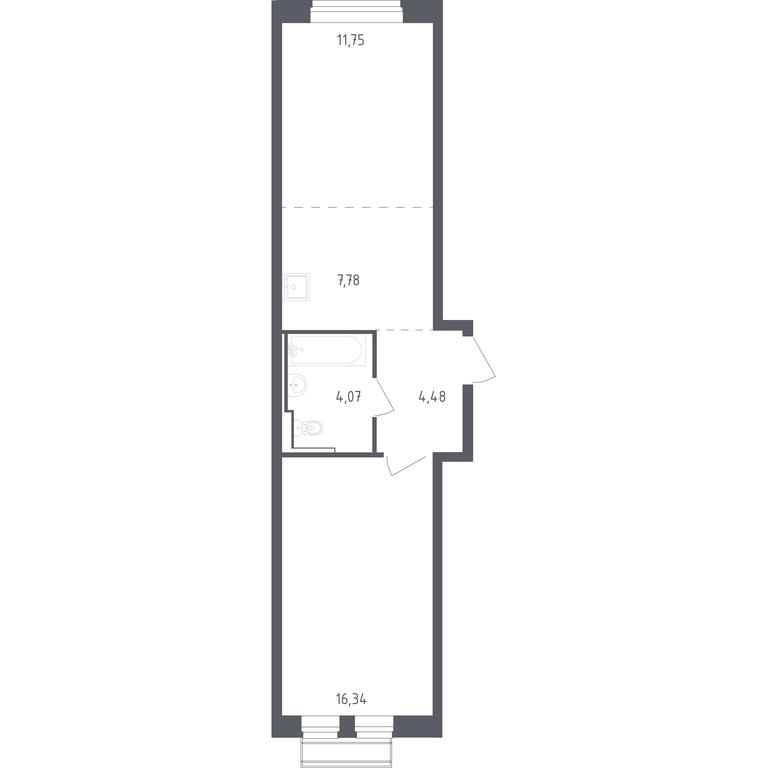 Apartment Sale, 44.42平方米 at Rublevskiy Kvartal, Laykovo Green Quarter, zhiloy kompleks Gorod-sobytiye Laykovo, selo Laykovo, Odintsovskiy City District, Moscow Region, Russia #1