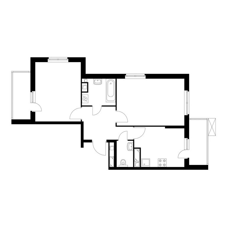 2-BD Apartment Sale, 58.2 sq. m. at Mitinskiy Les, Muravskaya Street, 44А, Moscow, Russia #1 2-BD Apartment Sale, 58.2 sq. m. at Mitinskiy Les, Muravskaya Street, 44А, Moscow, Russia #1