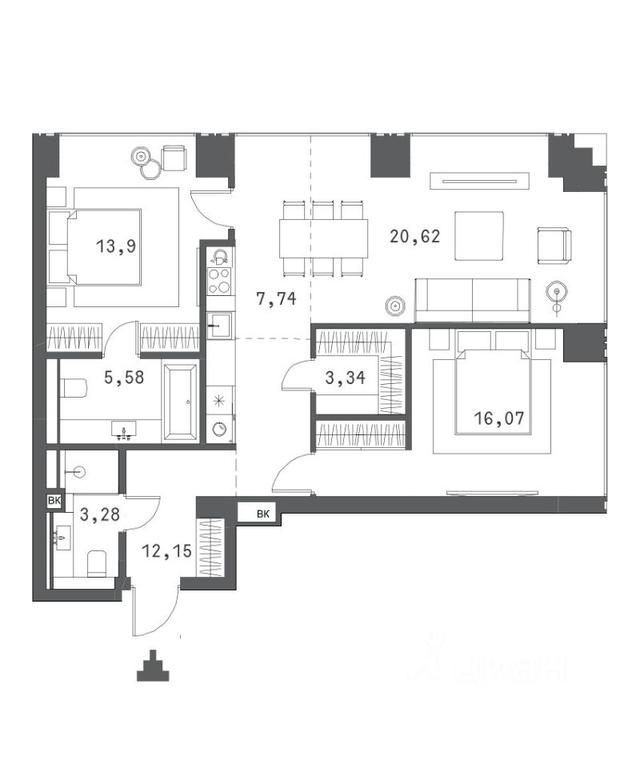 1-BD Apartment Sale, 84.6 sq. m. at Klubny dom Forum (Klubny dom Forum), Sadovaya-Sukharevskaya Street, Moscow, Russia #1 1-BD Apartment Sale, 84.6 sq. m. at Klubny dom Forum (Klubny dom Forum), Sadovaya-Sukharevskaya Street, Moscow, Russia #1