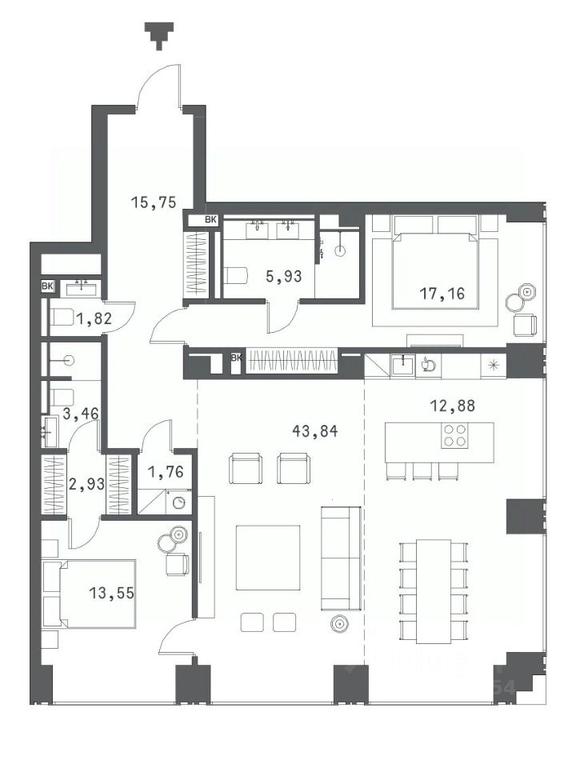 1-BD Apartment Sale, 120.57 sq. m. at Klubny dom Forum (Klubny dom Forum), Sadovaya-Sukharevskaya Street, Moscow, Russia #1 1-BD Apartment Sale, 120.57 sq. m. at Klubny dom Forum (Klubny dom Forum), Sadovaya-Sukharevskaya Street, Moscow, Russia #1