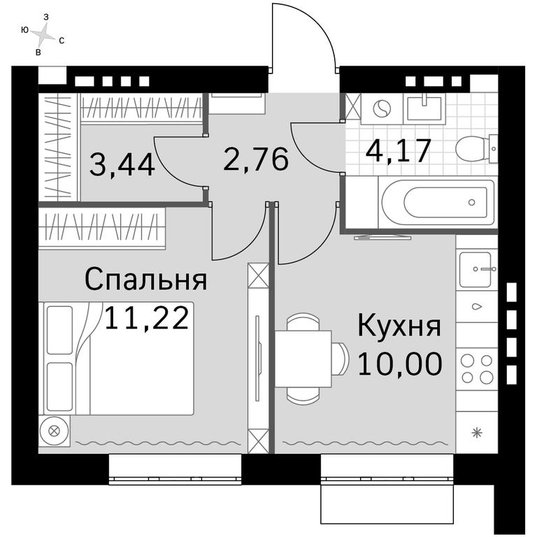 1-BD Apartment Sale, 31.59平方米 at Zhavoronki Club, zhiloy kompleks Akkord Smart-kvartal, Mitkino Village, Odintsovskiy City District, Moscow Region, Russia #1 1-BD Apartment Sale, 31.59平方米 at Zhavoronki Club, zhiloy kompleks Akkord Smart-kvartal, Mitkino Village, Odintsovskiy City District, Moscow Region, Russia #1
