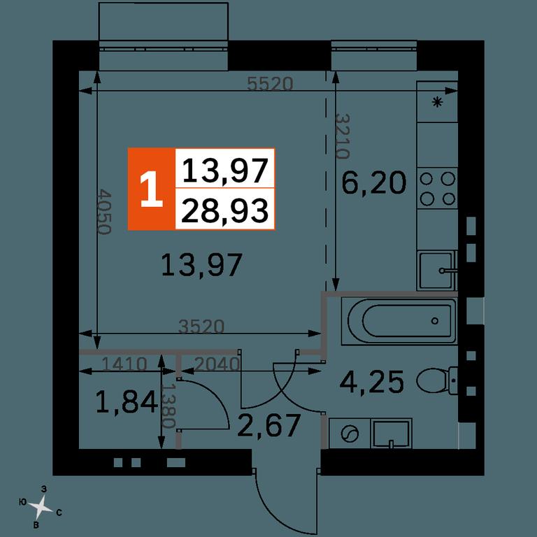 Apartment Sale, 28.93平方米 at Zhavoronki Club, zhiloy kompleks Akkord Smart-kvartal, Mitkino Village, Odintsovskiy City District, Moscow Region, Russia #2 Apartment Sale, 28.93平方米 at Zhavoronki Club, zhiloy kompleks Akkord Smart-kvartal, Mitkino Village, Odintsovskiy City District, Moscow Region, Russia #2