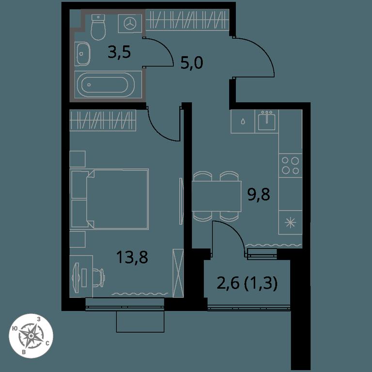 1-BD Apartment Sale, 33.4 sq. m. at Pervy Donskoj, zhiloy mikrorayon Sapronovo, derevnya Sapronovo, Leninskiy City District, Moscow Region, Russia #1 1-BD Apartment Sale, 33.4 sq. m. at Pervy Donskoj, zhiloy mikrorayon Sapronovo, derevnya Sapronovo, Leninskiy City District, Moscow Region, Russia #1