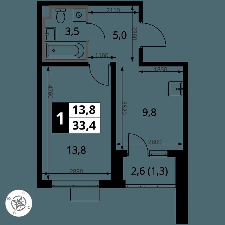 1-BD Apartment Sale, 33.4 sq. m. at Pervy Donskoj, zhiloy mikrorayon Sapronovo, derevnya Sapronovo, Leninskiy City District, Moscow Region, Russia #2 1-BD Apartment Sale, 33.4 sq. m. at Pervy Donskoj, zhiloy mikrorayon Sapronovo, derevnya Sapronovo, Leninskiy City District, Moscow Region, Russia #2