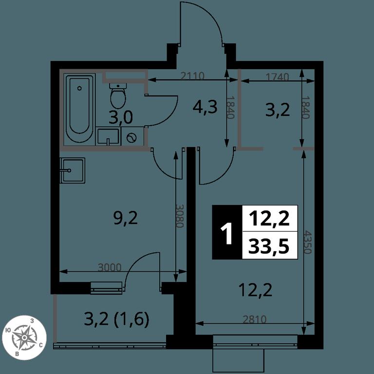 1-BD Apartment Sale, 33.5 sq. m. at Pervy Donskoj, zhiloy mikrorayon Sapronovo, derevnya Sapronovo, Leninskiy City District, Moscow Region, Russia #2 1-BD Apartment Sale, 33.5 sq. m. at Pervy Donskoj, zhiloy mikrorayon Sapronovo, derevnya Sapronovo, Leninskiy City District, Moscow Region, Russia #2
