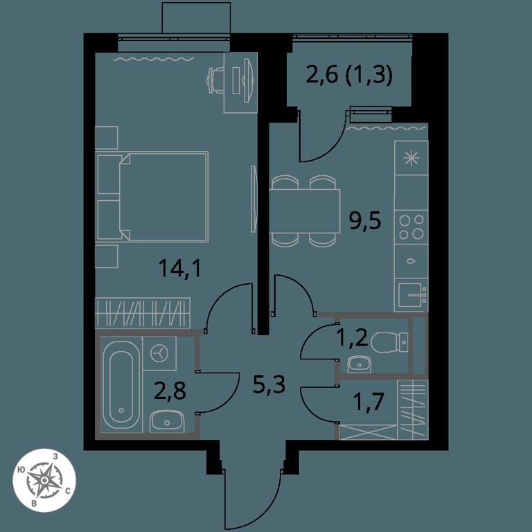1-BD Apartment Sale, 35.9 sq. m. at Pervy Donskoj, zhiloy mikrorayon Sapronovo, derevnya Sapronovo, Leninskiy City District, Moscow Region, Russia #1 1-BD Apartment Sale, 35.9 sq. m. at Pervy Donskoj, zhiloy mikrorayon Sapronovo, derevnya Sapronovo, Leninskiy City District, Moscow Region, Russia #1