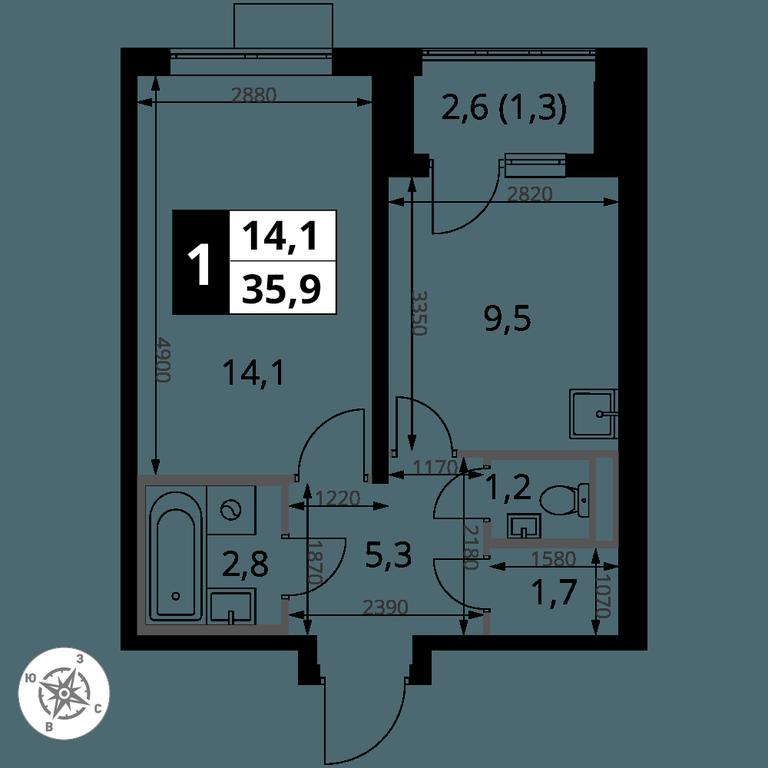 1-BD Apartment Sale, 35.9 sq. m. at Pervy Donskoj, zhiloy mikrorayon Sapronovo, derevnya Sapronovo, Leninskiy City District, Moscow Region, Russia #2 1-BD Apartment Sale, 35.9 sq. m. at Pervy Donskoj, zhiloy mikrorayon Sapronovo, derevnya Sapronovo, Leninskiy City District, Moscow Region, Russia #2