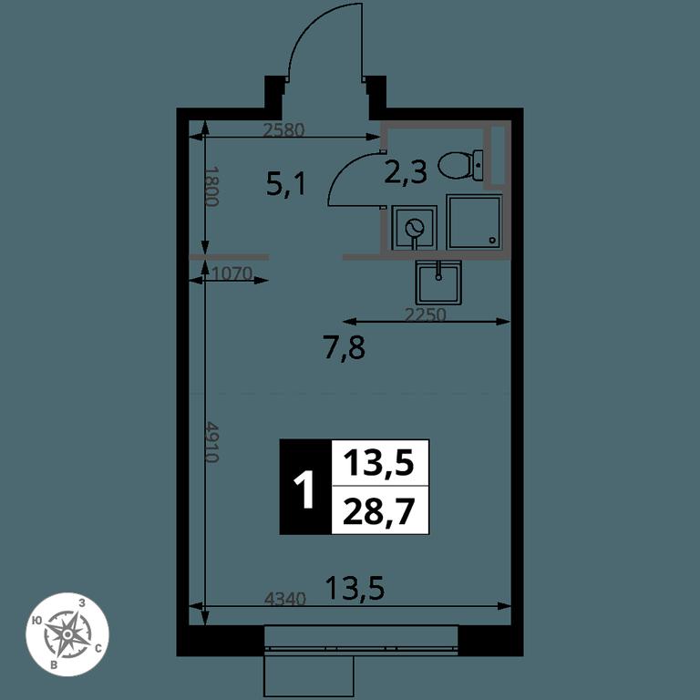 Apartment Sale, 28.7 sq. m. at Pervy Donskoj, zhiloy mikrorayon Sapronovo, derevnya Sapronovo, Leninskiy City District, Moscow Region, Russia #2 Apartment Sale, 28.7 sq. m. at Pervy Donskoj, zhiloy mikrorayon Sapronovo, derevnya Sapronovo, Leninskiy City District, Moscow Region, Russia #2