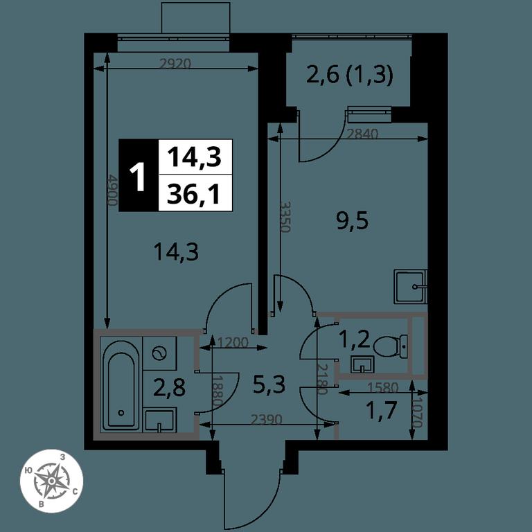 1-BD Apartment Sale, 36.1 sq. m. at Pervy Donskoj, zhiloy mikrorayon Sapronovo, derevnya Sapronovo, Leninskiy City District, Moscow Region, Russia #2 1-BD Apartment Sale, 36.1 sq. m. at Pervy Donskoj, zhiloy mikrorayon Sapronovo, derevnya Sapronovo, Leninskiy City District, Moscow Region, Russia #2